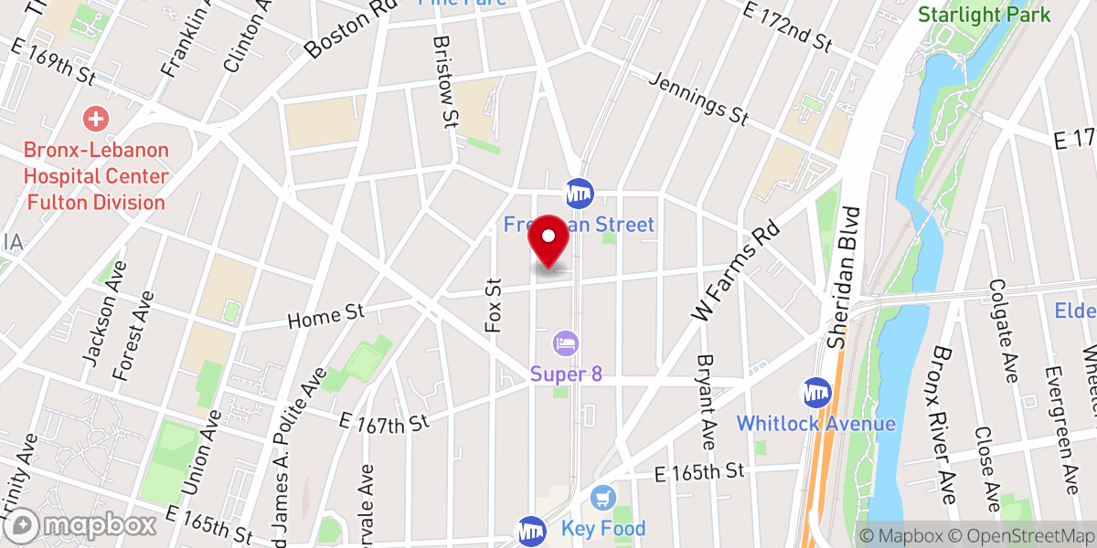 Map showing location of The Haven on Home Street