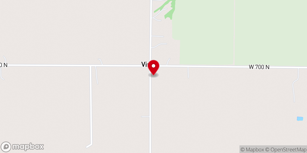 Map showing location of Virgie Christian Church