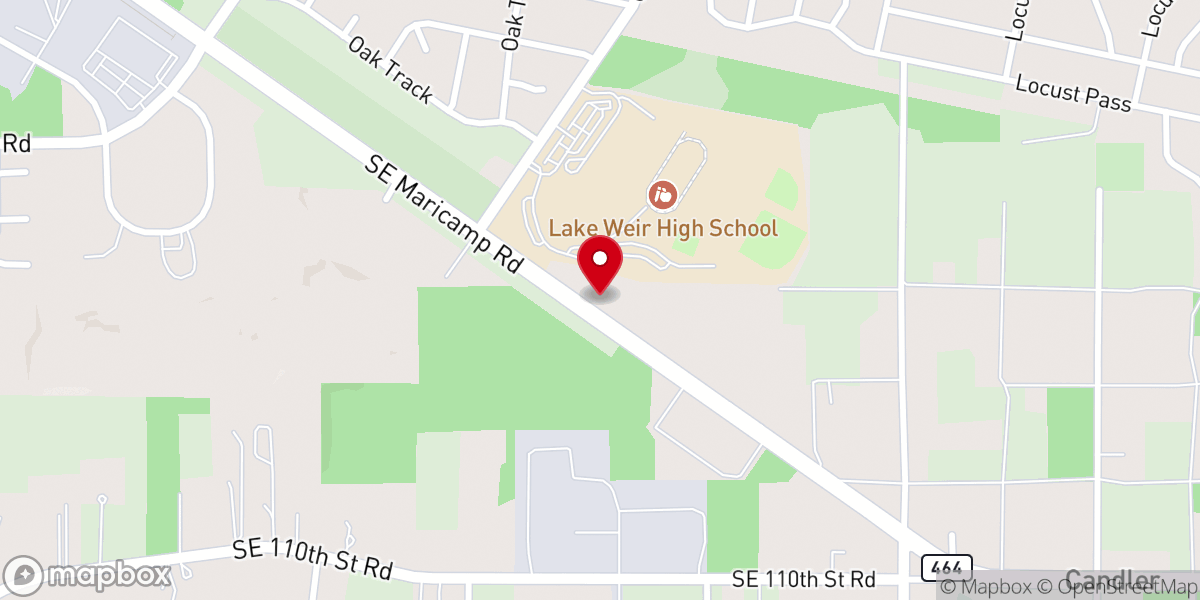 Map showing location of New Vision Worship Center
