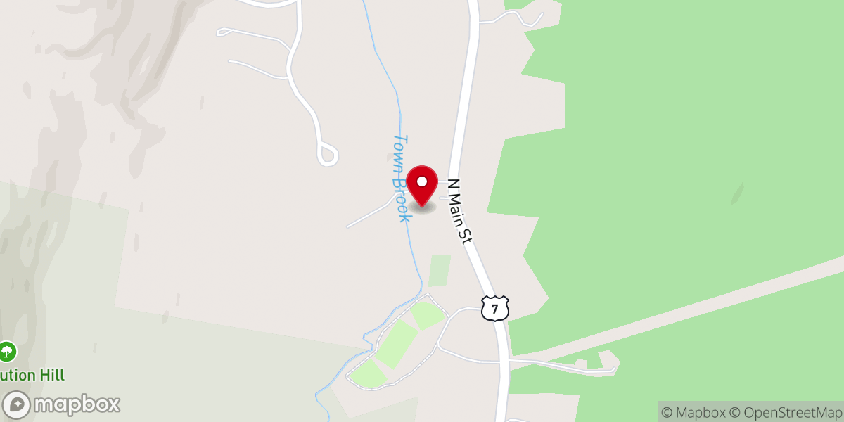 Map showing location of Historic Stone Church in The Berkshires