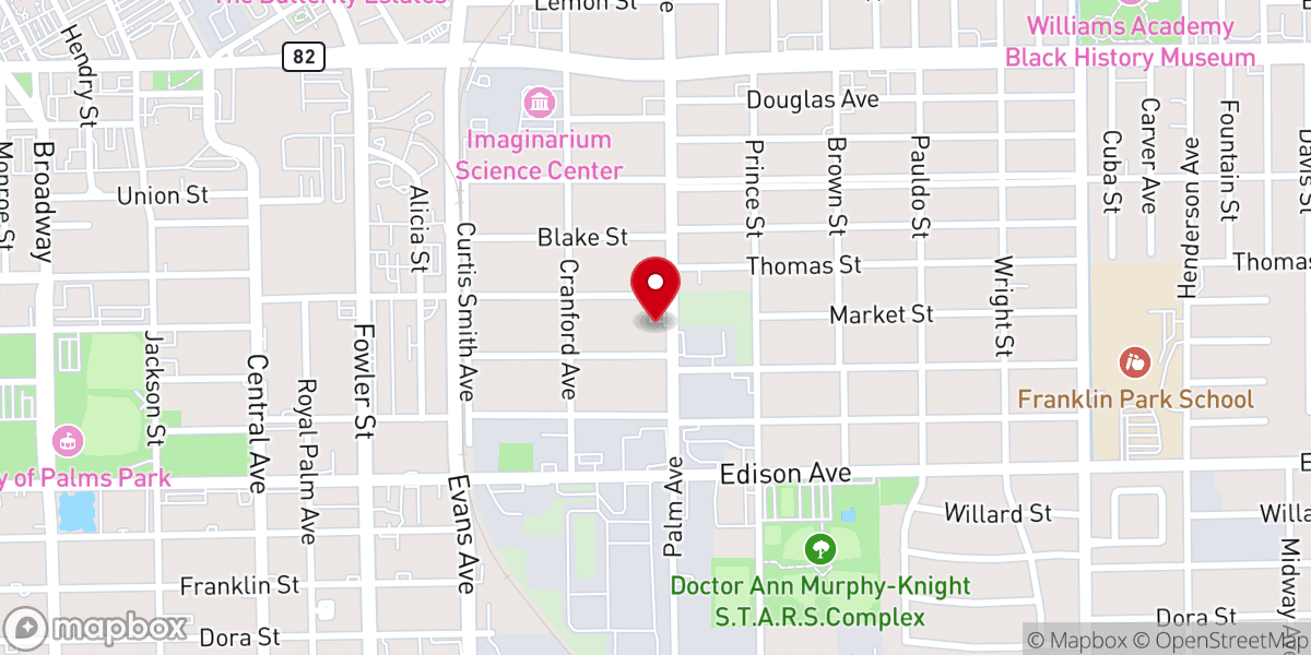Map showing location of Jerusalem Missionary Baptist