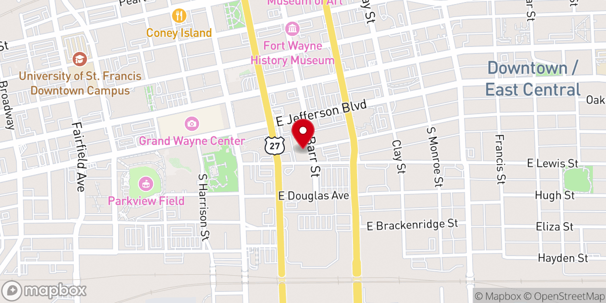 Map showing location of St Paul's Lutheran Church