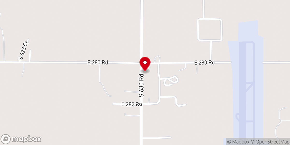 Map showing location of Bible Baptist Church