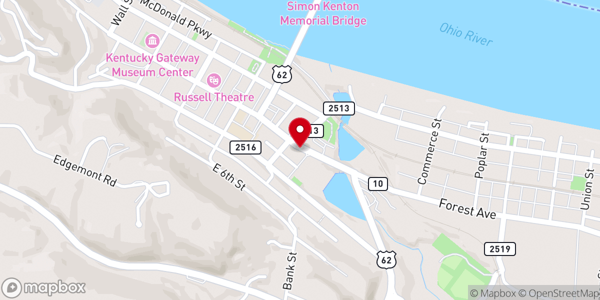 Map showing location of Knights of Columbus