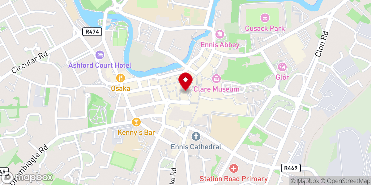 Map showing location of Chapel Lane Market