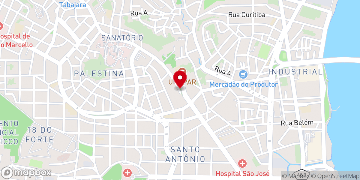 Map showing location of Santo Antonio