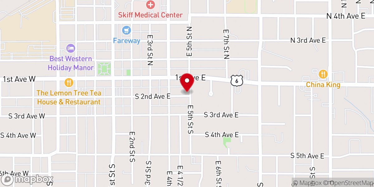 Map showing location of Salvation Army Hall