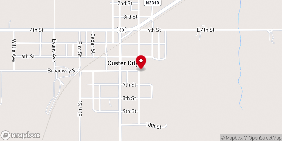 Map showing location of Christian Church