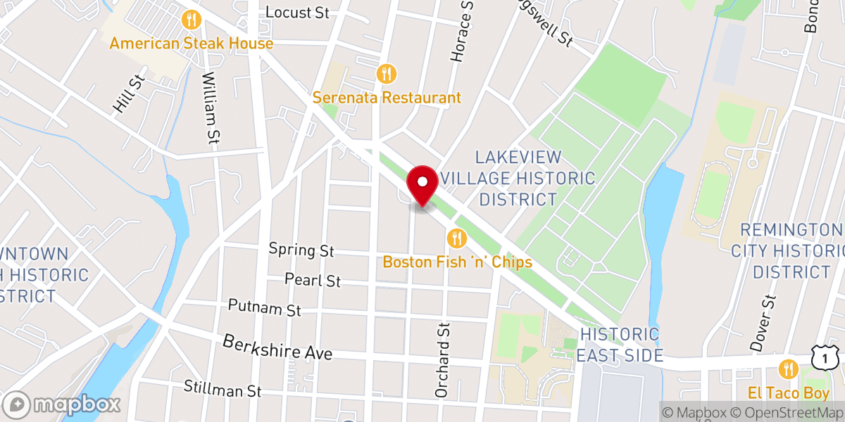 Map showing location of St. John's Community Church, INC.