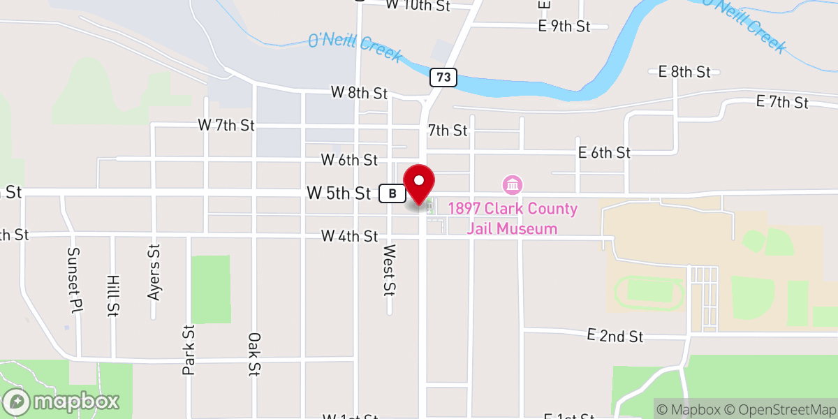 Map showing location of Schmitty's on Main