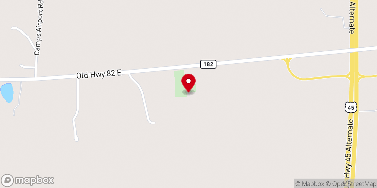 Map showing location of East Sand Creek Church