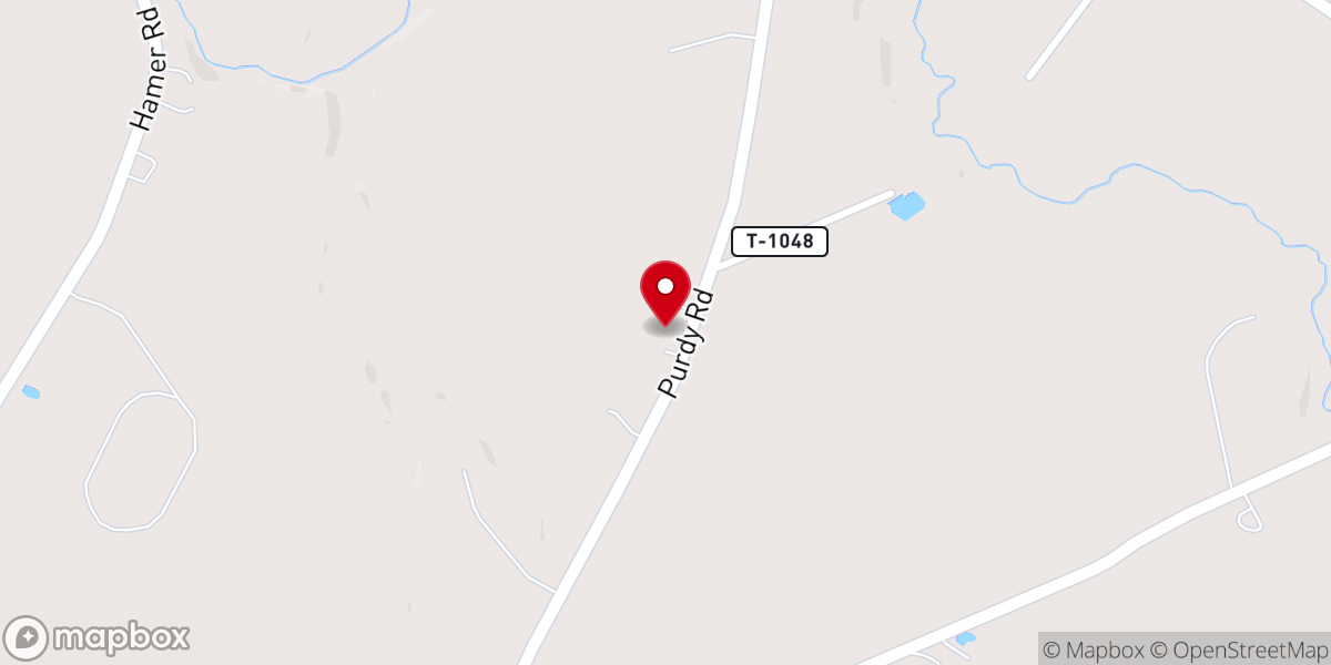 Map showing location of Sardinia Bible Baptist Church