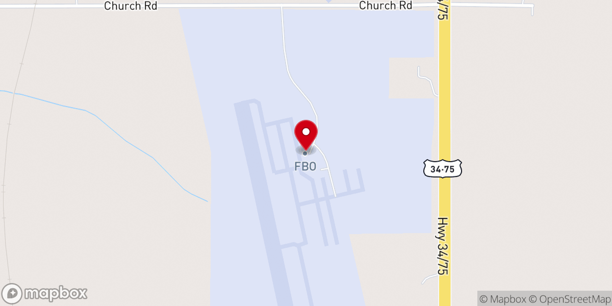 Map showing location of Plattsmouth Municipal Airport