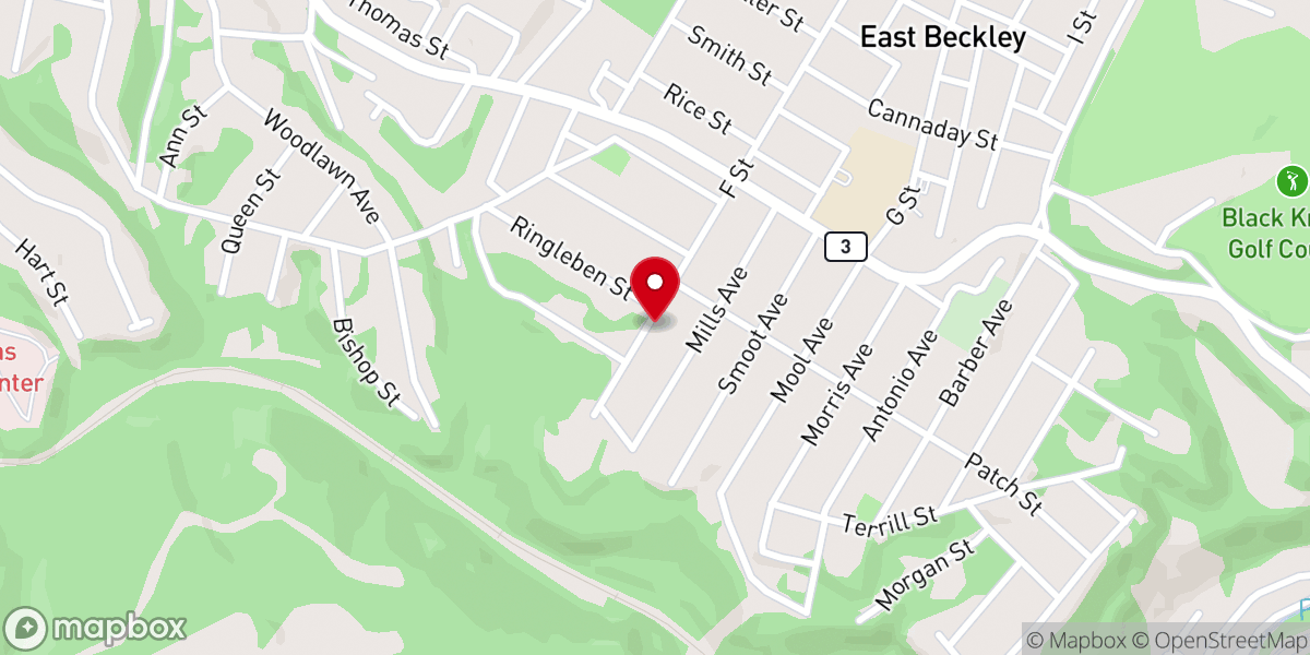 Map showing location of Second Baptist Church