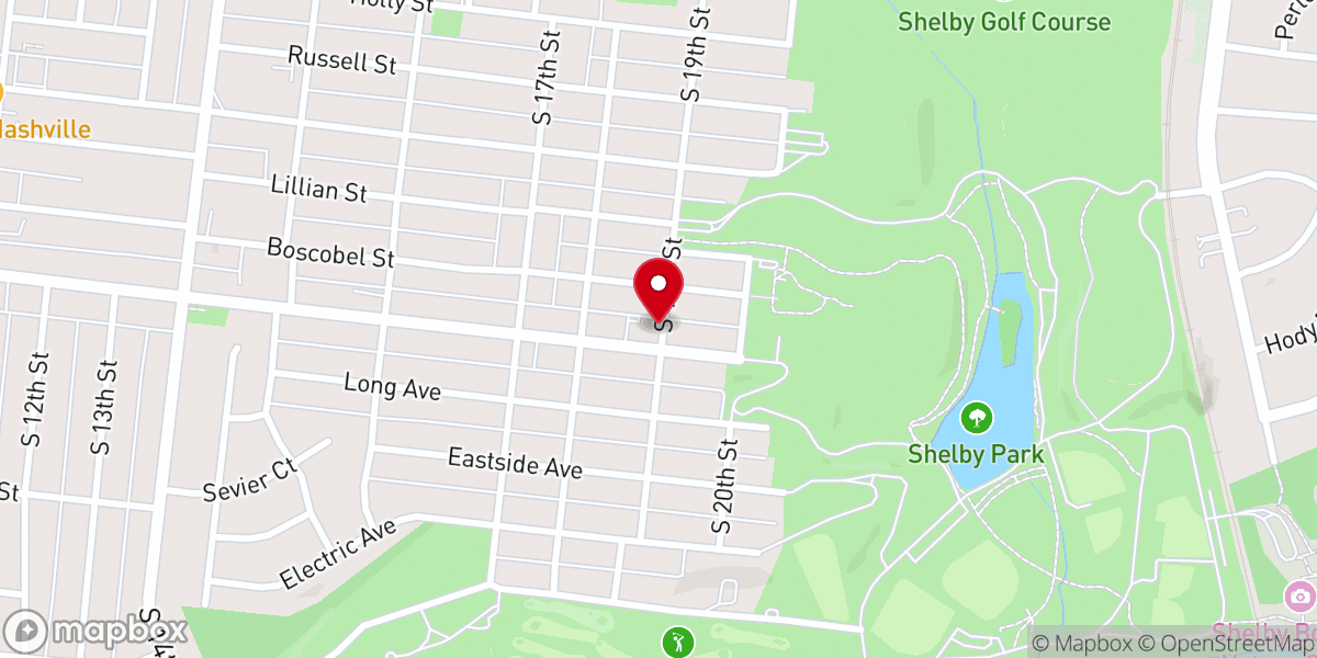 Map showing location of Kern Memorial United Methodist Church