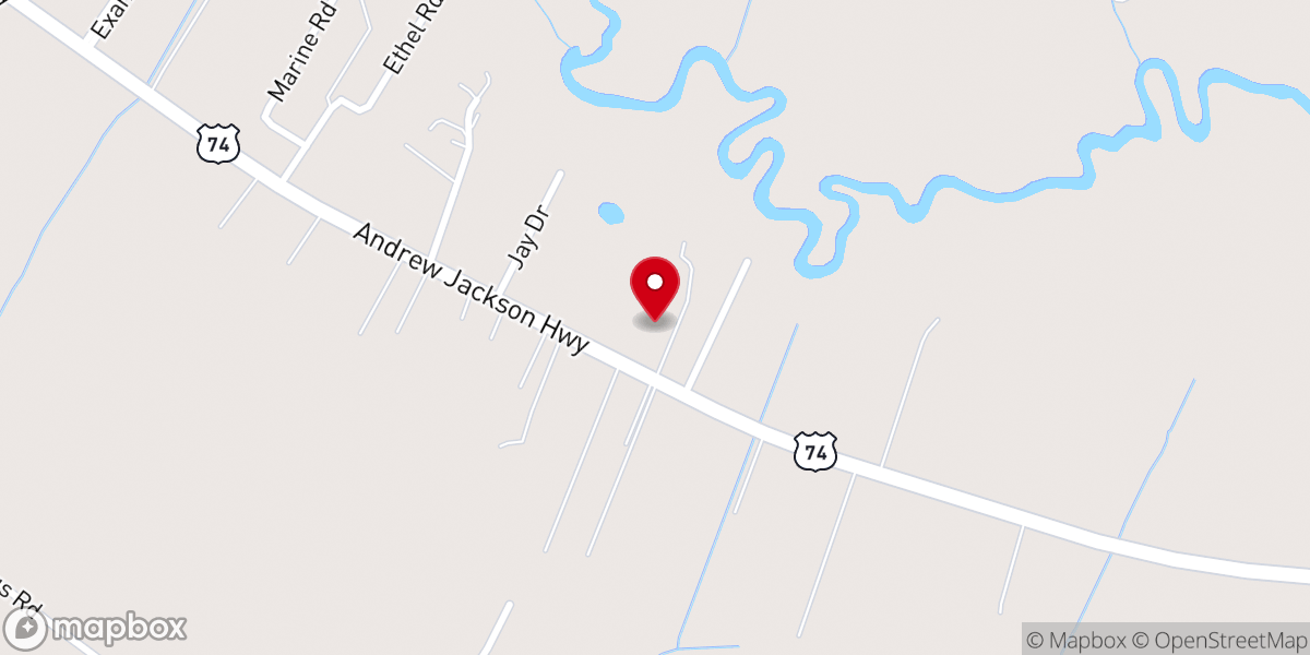 Map showing location of Riverside Independent Baptist