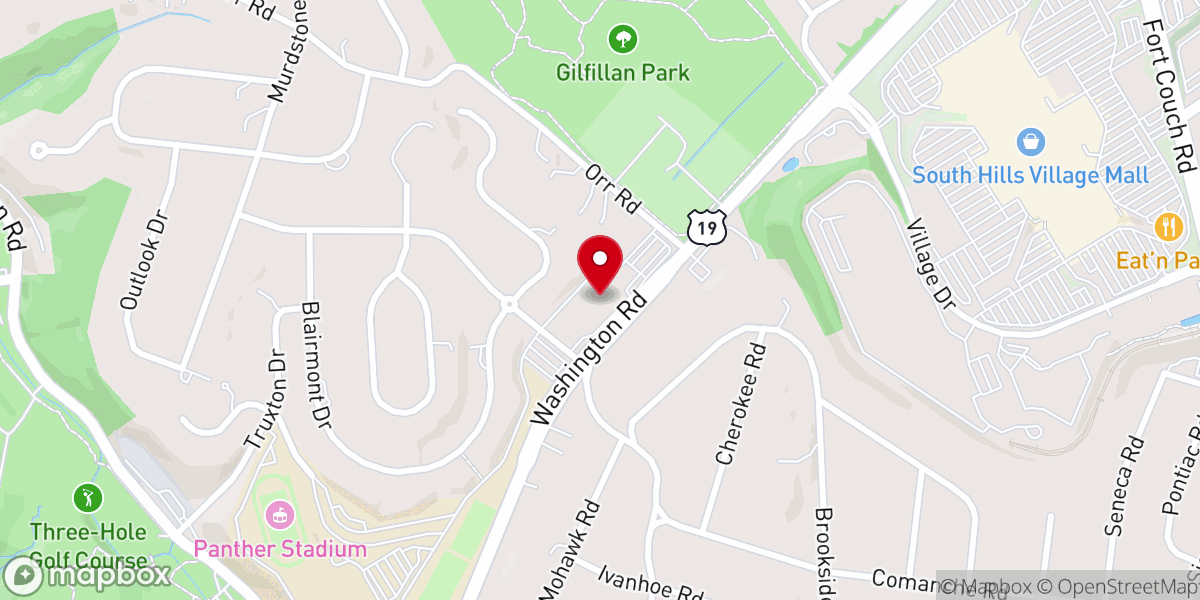 Map showing location of Westminster Presbyterian Church