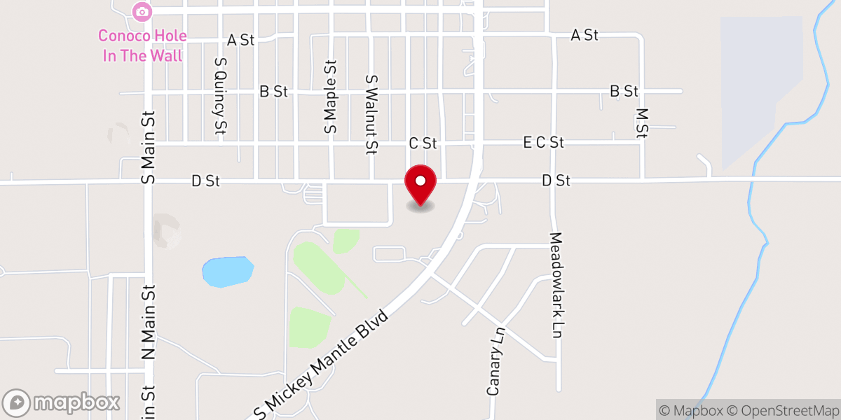 Map showing location of Commerce First Assembly of God
