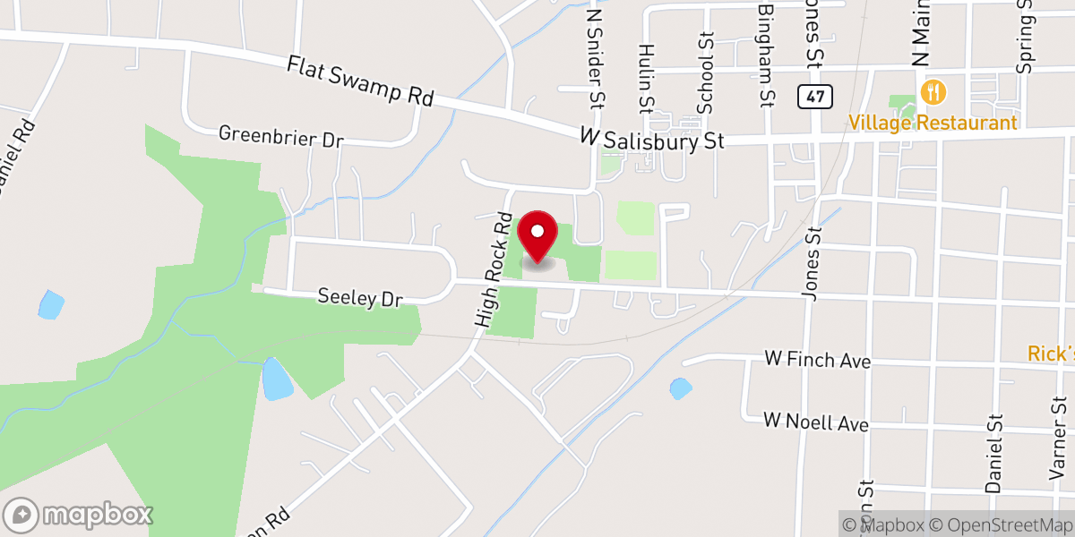 Map showing location of The Worship Center of Denton