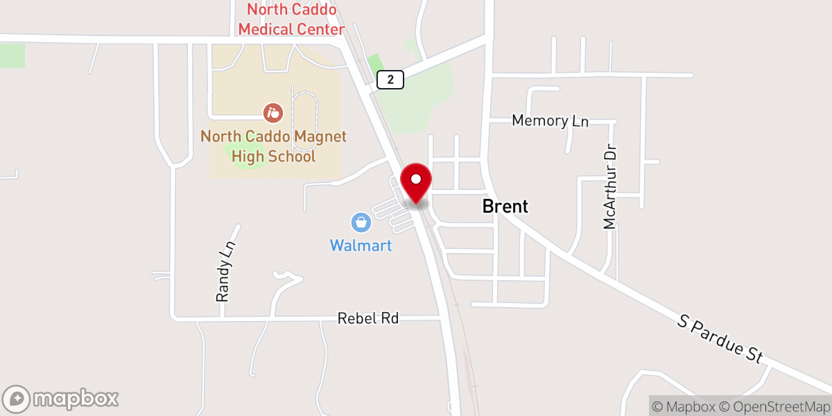 Map showing location of Caddo Parish Sheriff Department - North Substation