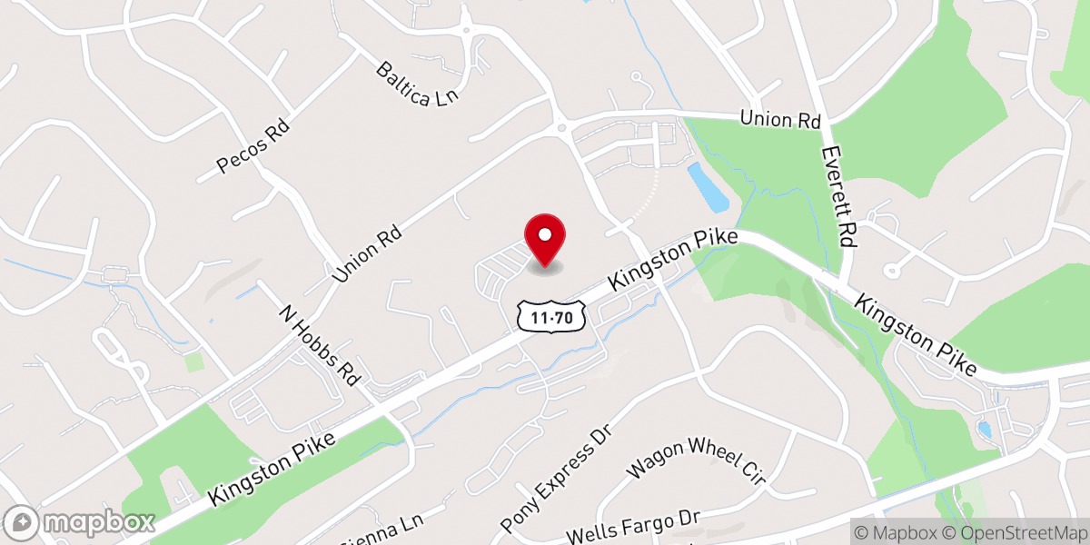 Map showing location of First Farragut United Methodist Church