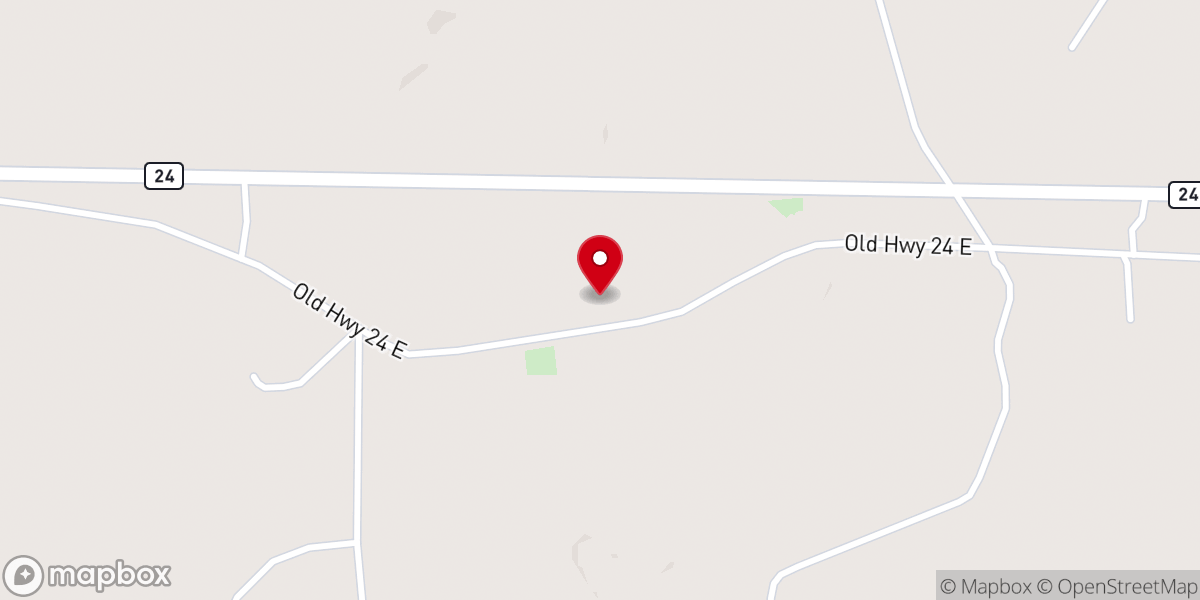 Map showing location of Emberhill Church