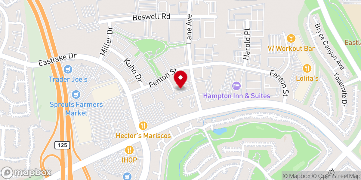 Map showing location of World Harvest Church of San Diego