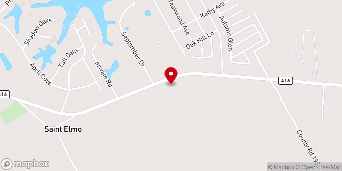 Map showing location of Lakeside Methodist Church