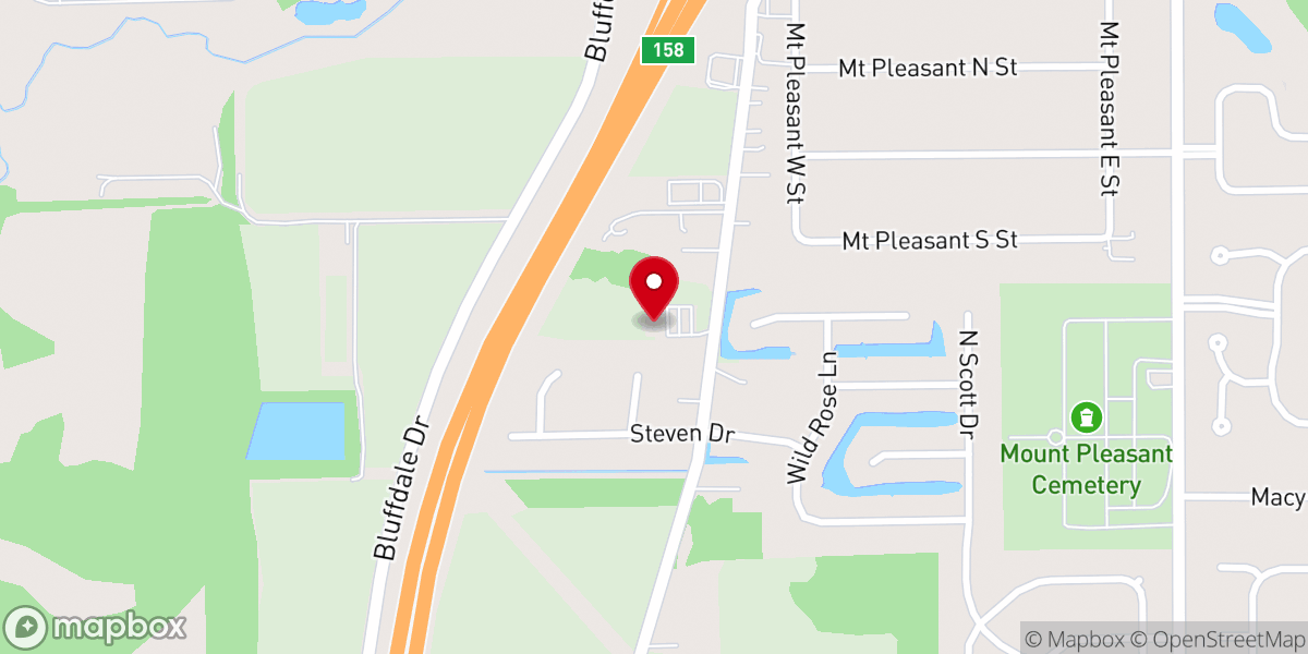 Map showing location of Indiana Mizo Seventh-day Adventist Church
