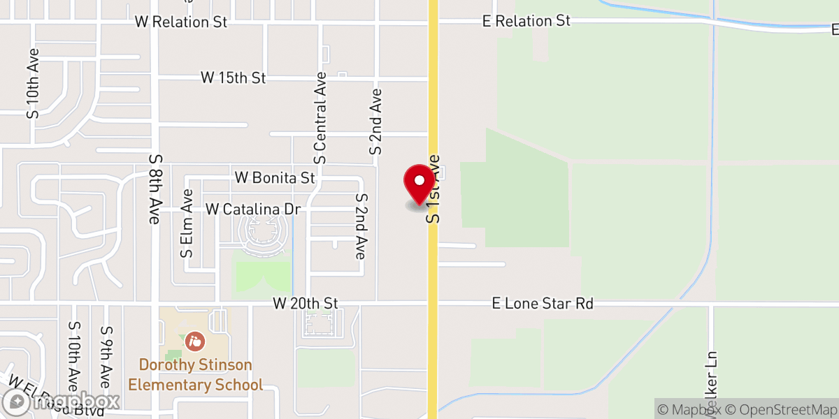 Map showing location of First Christian Church