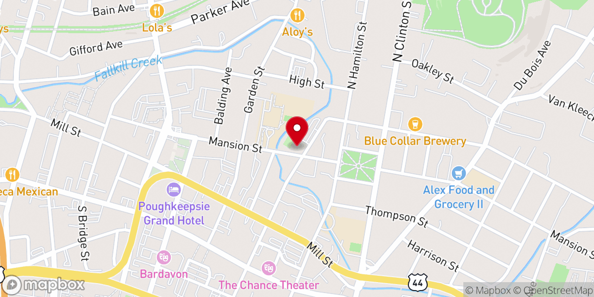 Map showing location of Beulah Baptist Church