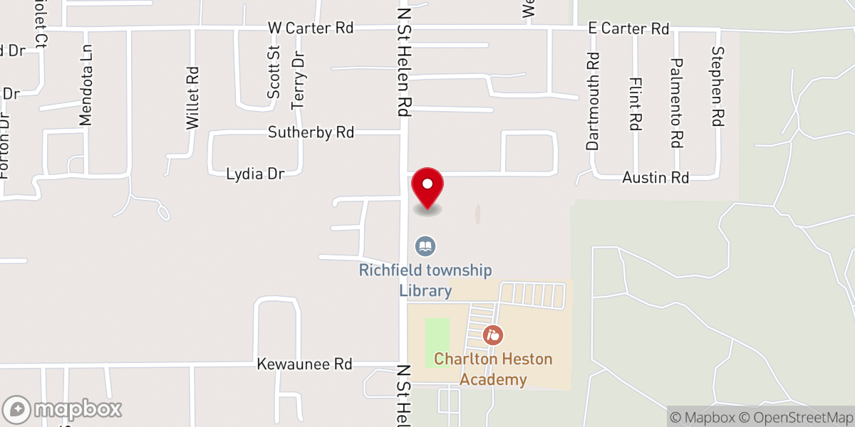 Map showing location of Community Baptist Church