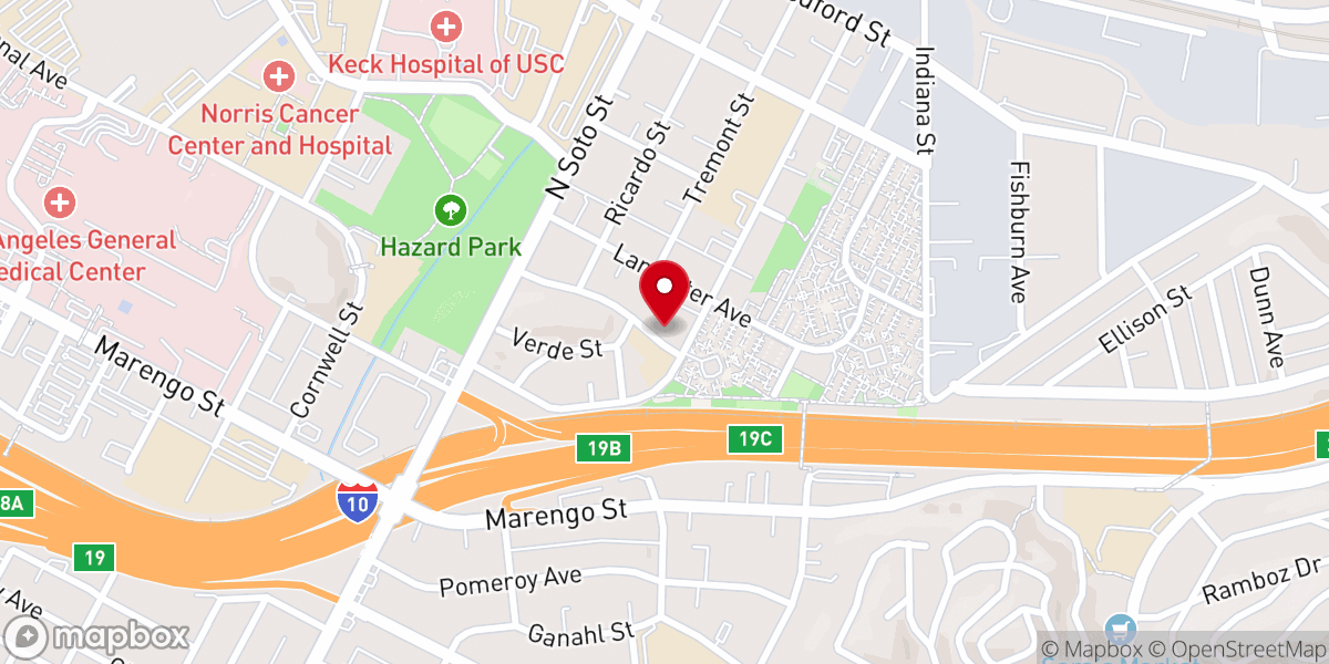 Map showing location of Santa Teresita Church