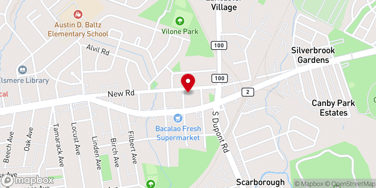 Map showing location of Pentecostal Church