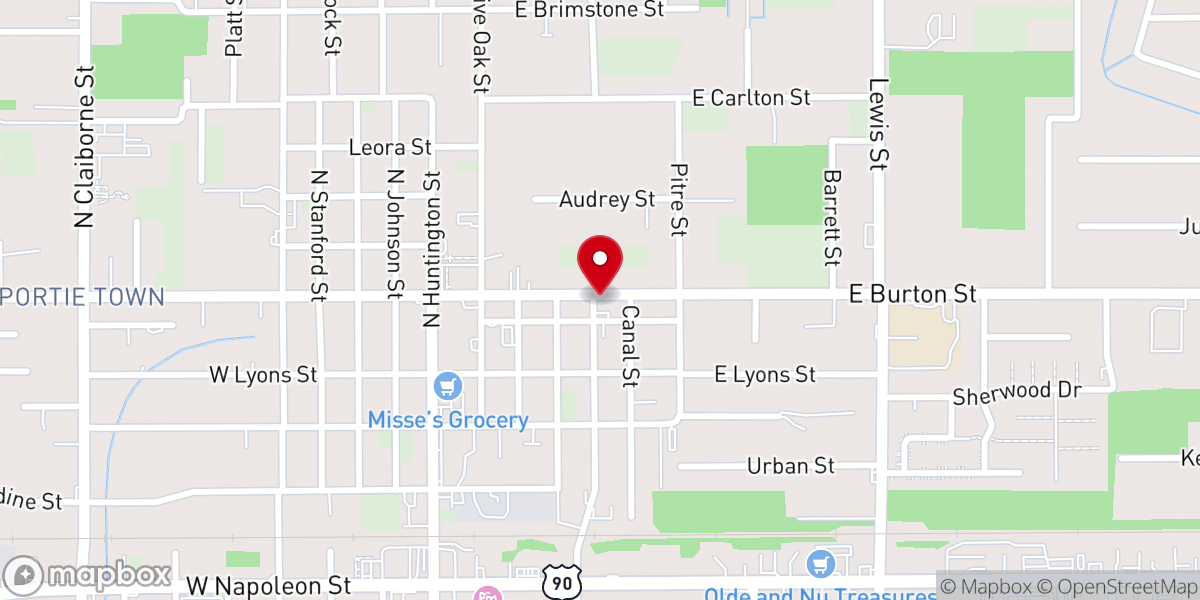 Map showing location of Sulphur Community Church