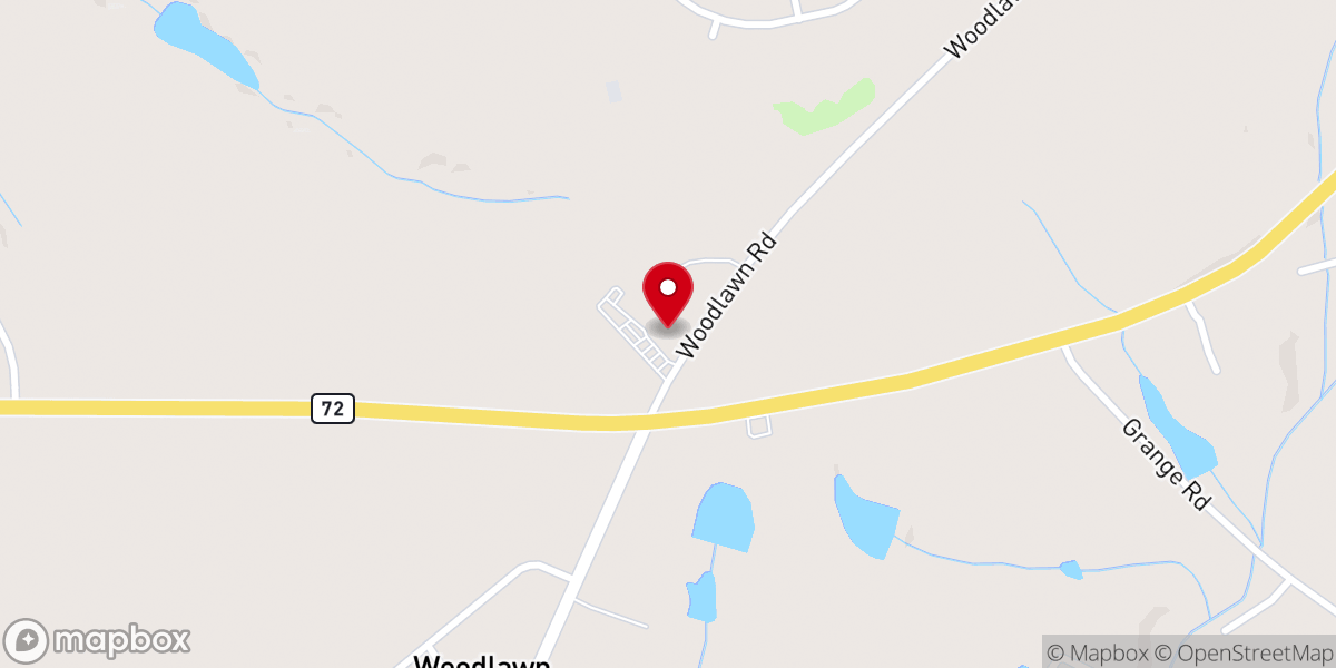 Map showing location of Brown Oaks Church