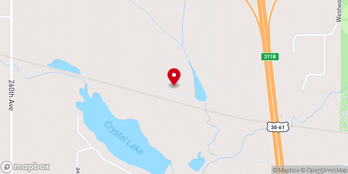 Map showing location of Grace Lutheran Bible Camp