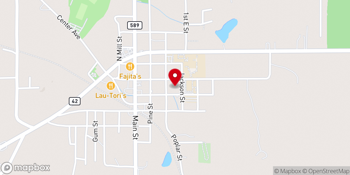 Map showing location of First Baptist Church Sumrall