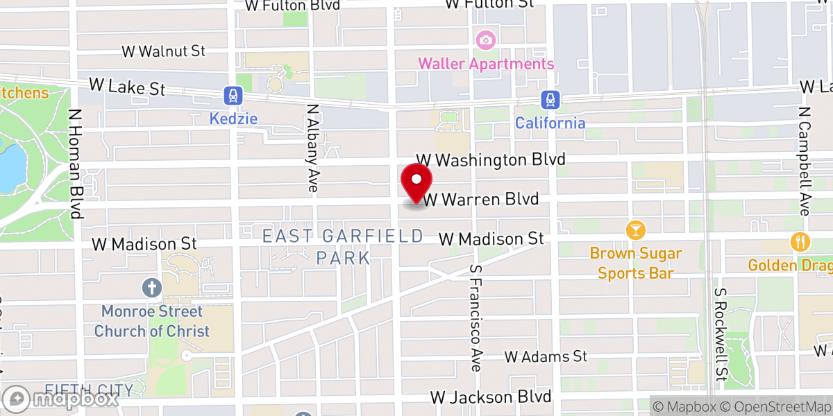 Map showing location of Rose of Sharon Community Baptist Church