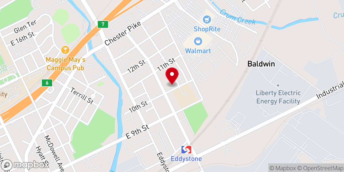 Map showing location of St Jude Roman Catholic Church