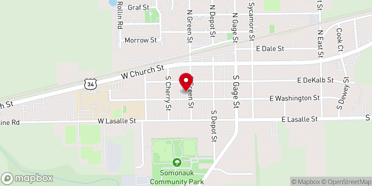 Map showing location of Saint John's Lutheran Church - Our Sharing Pantry - Food Pantry