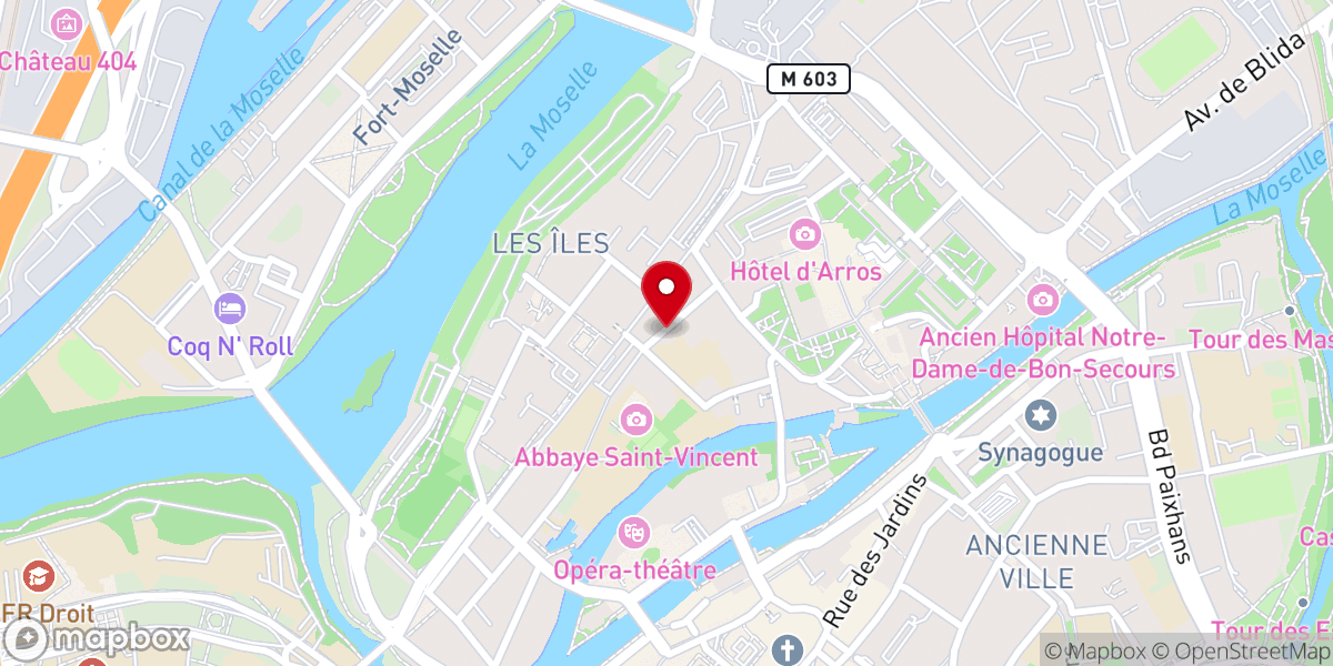 Map showing location of Presbytère Saint-Vincent