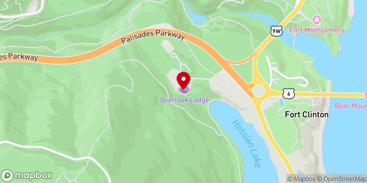 Map showing location of Bear Mountain Inn - Overlook Lodge
