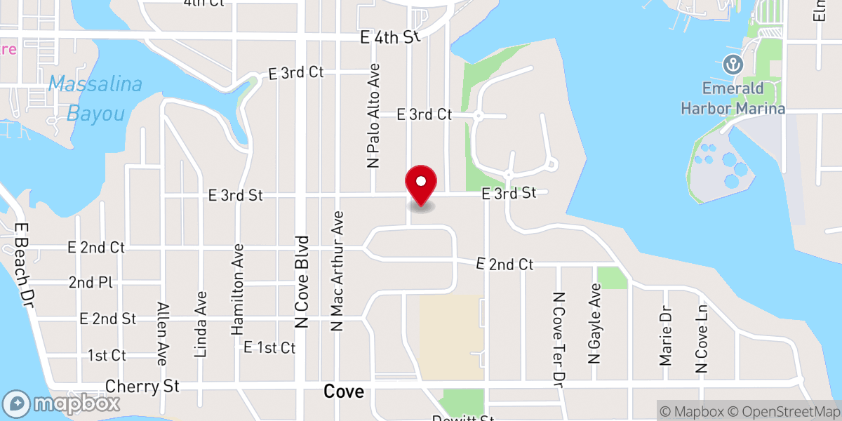 Map showing location of Holy Nativity Episcopal Church