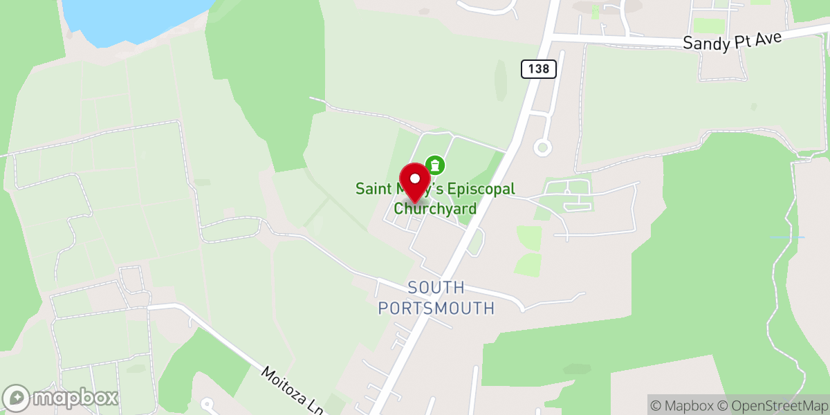 Map showing location of St. Mary’s Episcopal Church