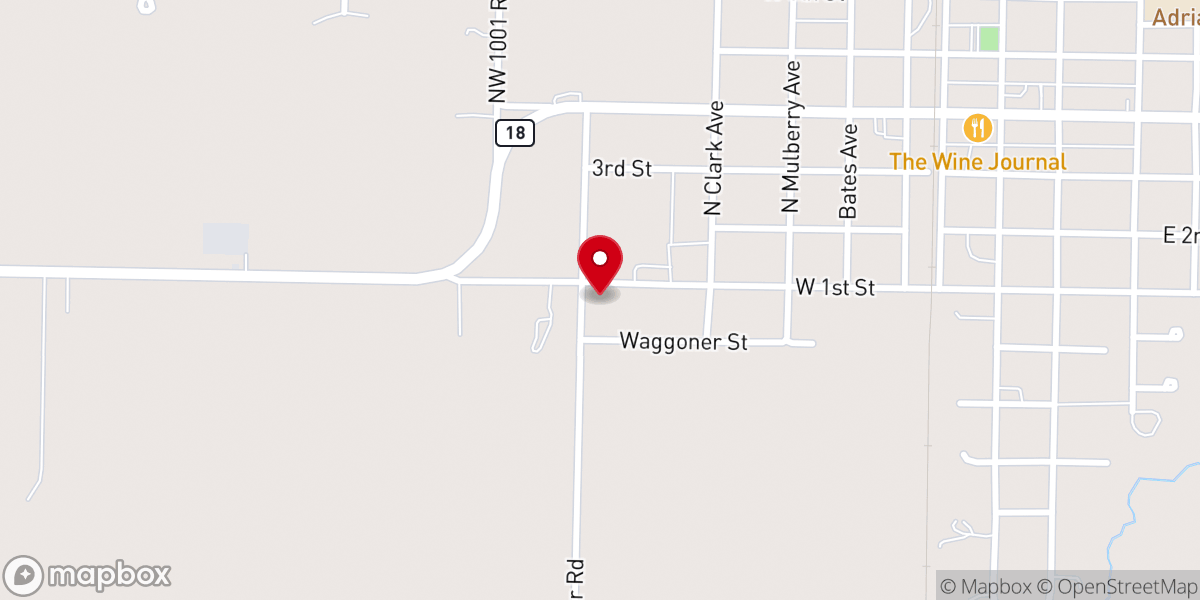 Map showing location of Baptist Homes of Adrian