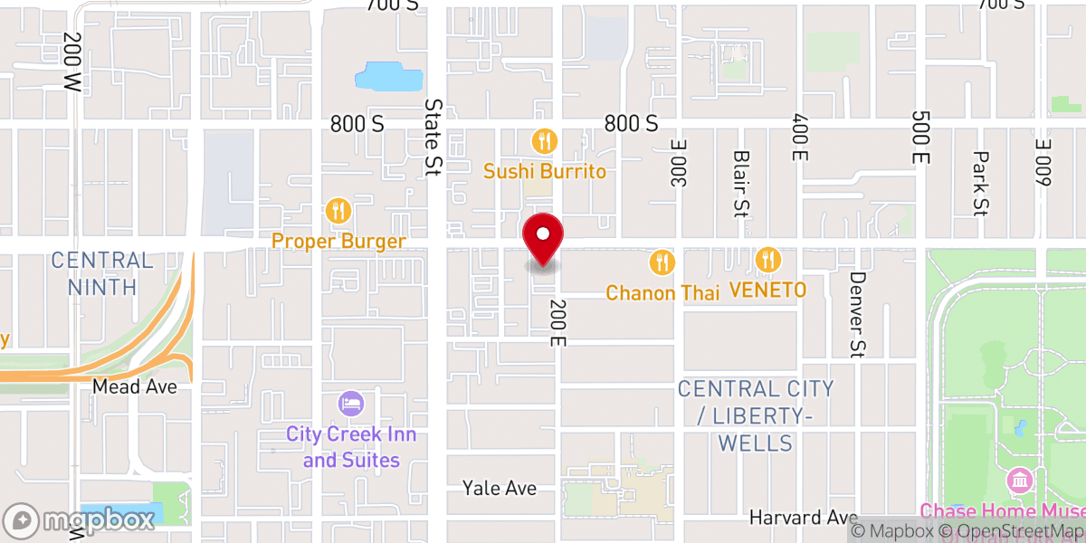 Map showing location of Sacred Heart Catholic Church