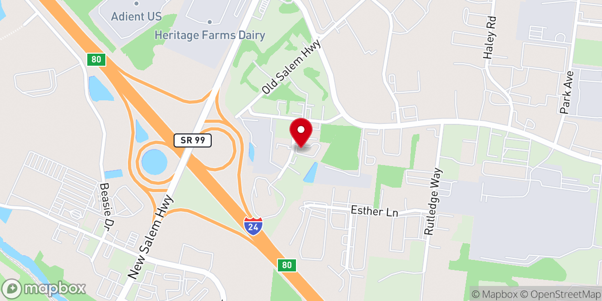 Map showing location of Tammy Q Bryant Ministries for His Glory Ministry