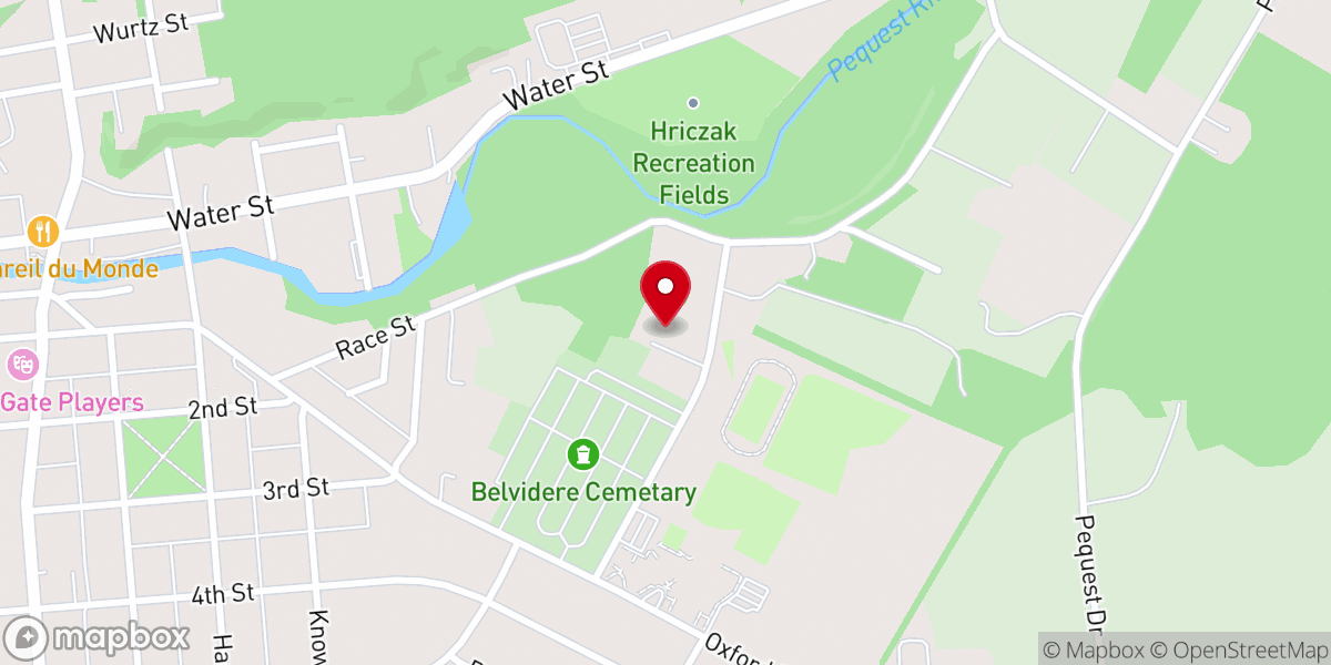 Map showing location of First Baptist Church-Belvidere