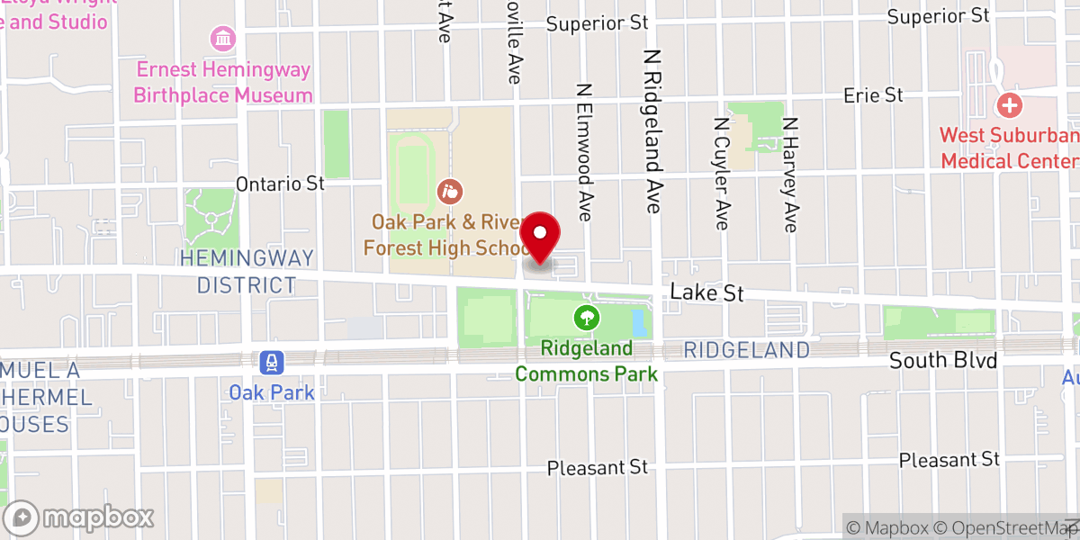 Map showing location of Pilgrim Congregational Church Of Oak Park, IL, UCC